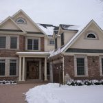 residential home in the winter